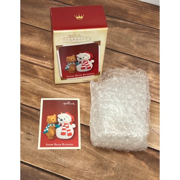 2005 HALLMARK KEEPSAKE ORNAMENT QXG4432 SNOW BEAR BUDDIES BY ANITA ROGERS - Picture 6 of 11